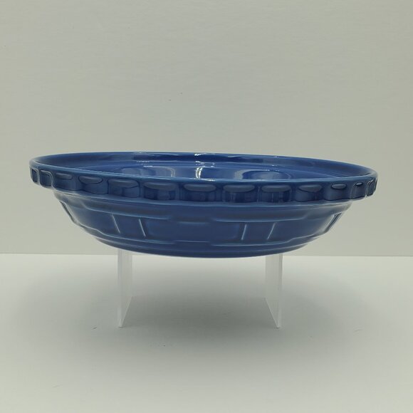 Longaberger Woven Traditions Cornflower Blue Pie Plate Baking Serving Dish - Picture 1 of 8